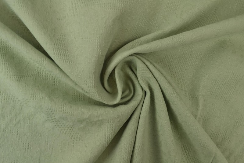 Katoen jacquard 34 oud groen
