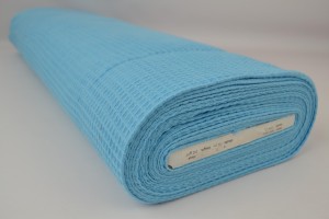 Wafelkatoen 06 aqua blauw