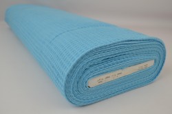 Wafelkatoen 06 aqua blauw