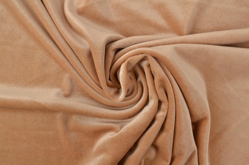 fluweel stretch 12 beige