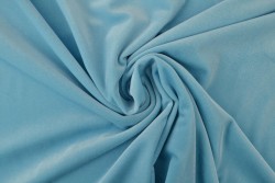 fluweel stretch 06 aqua blauw