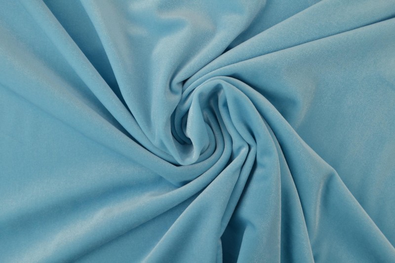 fluweel stretch 06 aqua blauw