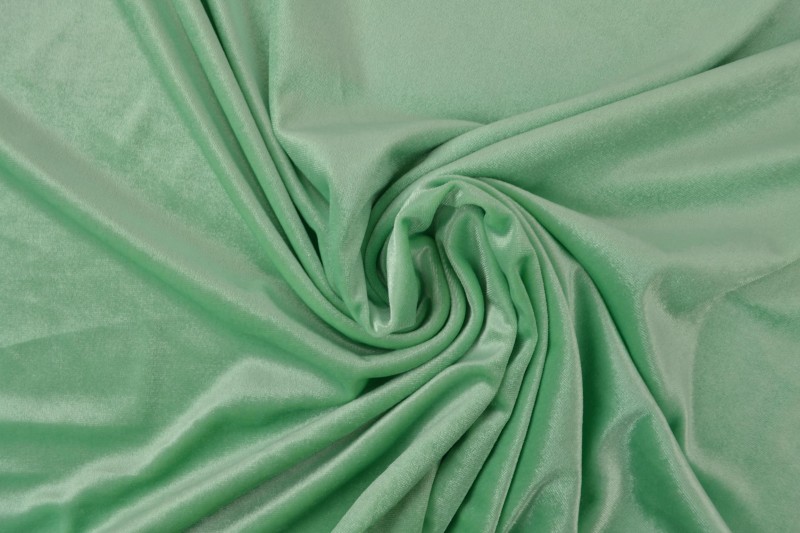 fluweel stretch 14 mint groen