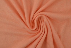 French terry melange 40 zalm roze