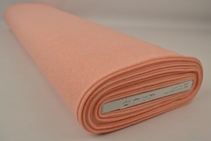 French terry melange 40 zalm roze