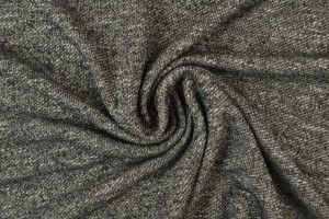 French terry melange 03 zwart