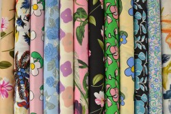 Katoen poplin prints bloemen 1/2