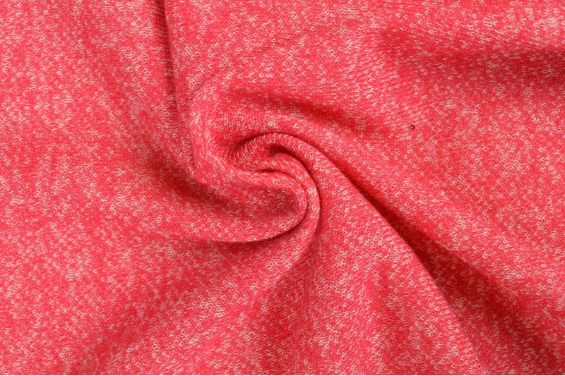 French terry melange 30 roze
