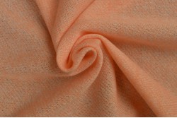French terry melange 40 zalm roze
